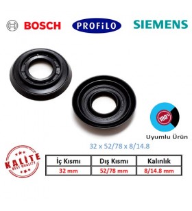 32 x 52/78 x 8/14.8 Çamaşır Makinesi Keçesi 32 x 52/78 x 8/14.8 Çamaşır Makinesi Keçesi