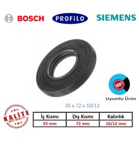 35 x 72 x 10/12 Çamaşır Makinesi Keçesi 35 x 72 x 10/12 Çamaşır Makinesi Keçesi